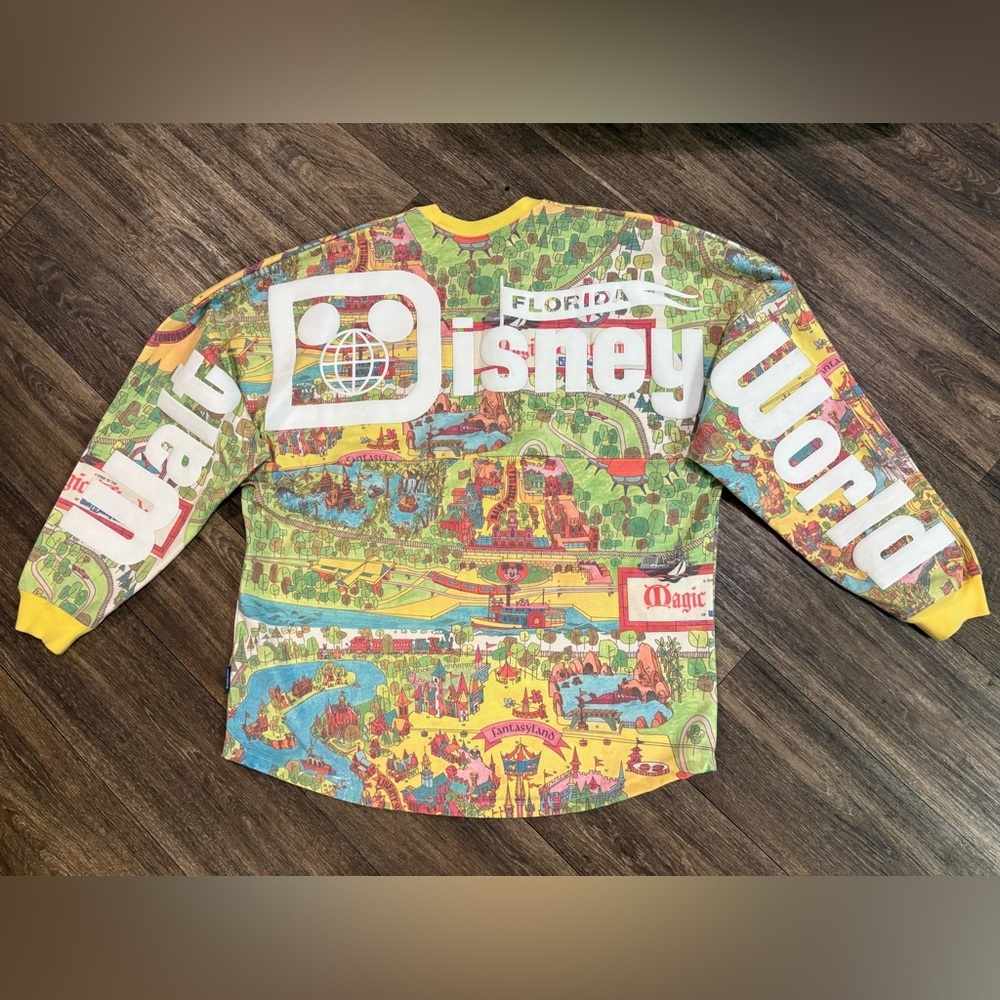 RARE Walt Disney World 50 Anniversary Vault Map Collection Spirt Jersey Unisex